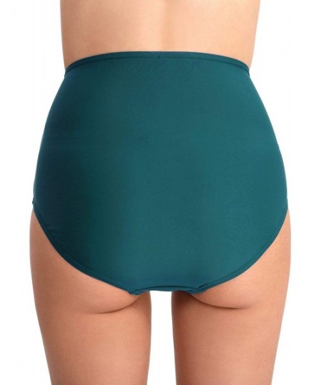 Tankinis Womens Bikini Bottoms/Skirt Swimsuit - High/Low Wasited/Tummy Control - High Waist-green - CA18SOXN0G9