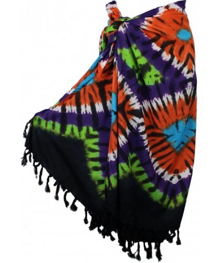 Cover-Ups Large Tie-Dyed Scarf- Sarong- Beach Cover-Up with Fringe - CZ186WEYCEN