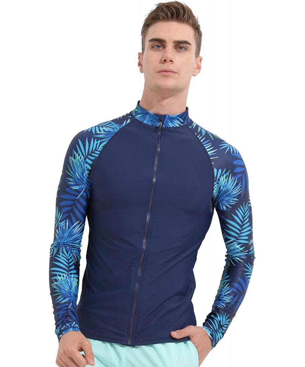 Rash Guards Men's Rash Guard Shirt Mens Long Sleeved T-Shirt Swimwear Wakeboard Floatsuit Tops UV Swimming Rashguard - A3 - C...