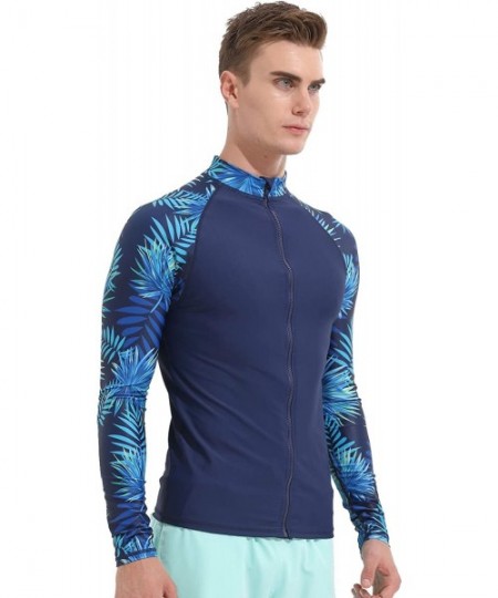 Rash Guards Men's Rash Guard Shirt Mens Long Sleeved T-Shirt Swimwear Wakeboard Floatsuit Tops UV Swimming Rashguard - A3 - C...