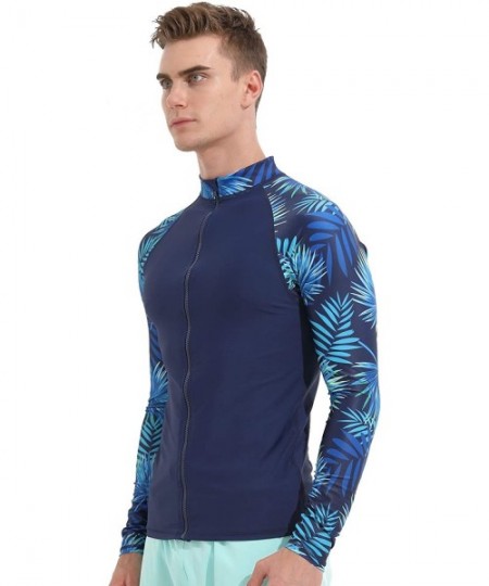 Rash Guards Men's Rash Guard Shirt Mens Long Sleeved T-Shirt Swimwear Wakeboard Floatsuit Tops UV Swimming Rashguard - A3 - C...