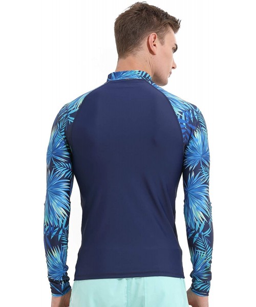 Rash Guards Men's Rash Guard Shirt Mens Long Sleeved T-Shirt Swimwear Wakeboard Floatsuit Tops UV Swimming Rashguard - A3 - C...