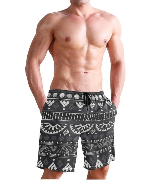 Board Shorts Tragic Abundance Pattern Men's Quick Dry Beach Shorts Swim Trunk Beachwear with Pockets - Color08 - CR18Q9KUNSM