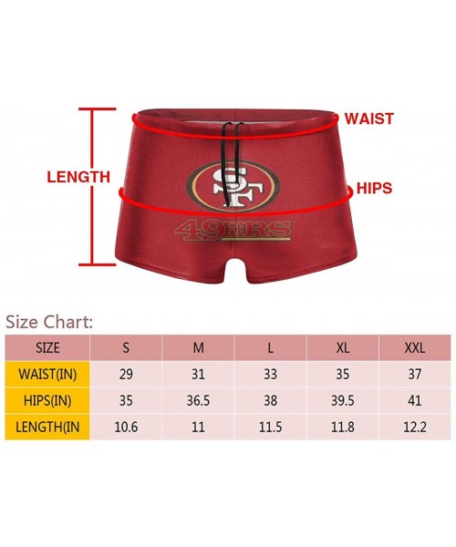 Briefs Men's New York Je-ts Swimwear Trunks Square Leg Boxer Brief Swimsuit Swim Underwear - San Francisco 49ers - CO194R82TCE