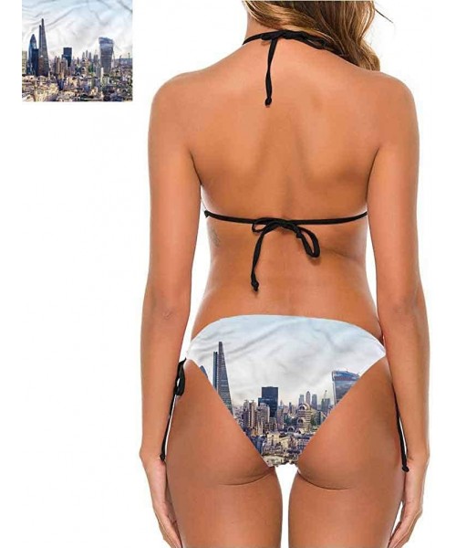 Bottoms Super Cute Bikini City- Urban Life Scene Hectic Night Adjustable to Fit Anyone - Multi 05-two-piece Swimsuit - CC19E7...