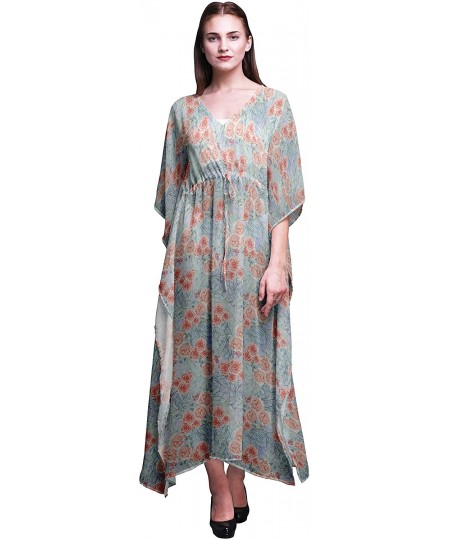 Cover-Ups Beach Kaftan Bikini Cover up Women's Maxi Dress Long Caftan Summer Kimono - Pig Pink3 - CP18SYSTW70