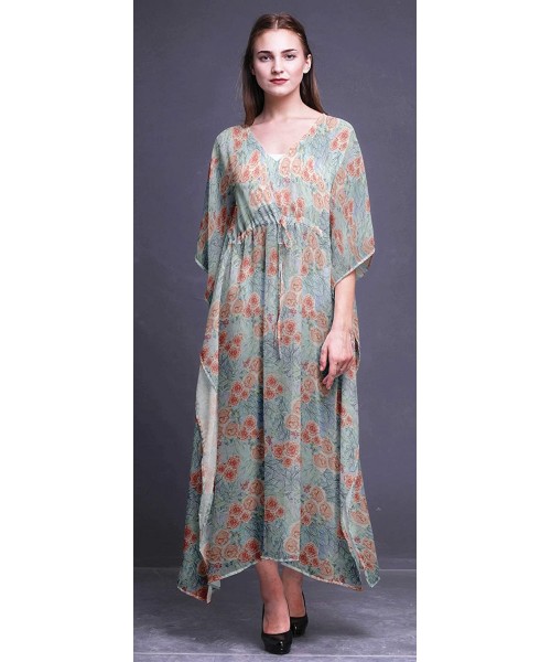 Cover-Ups Beach Kaftan Bikini Cover up Women's Maxi Dress Long Caftan Summer Kimono - Pig Pink3 - CP18SYSTW70