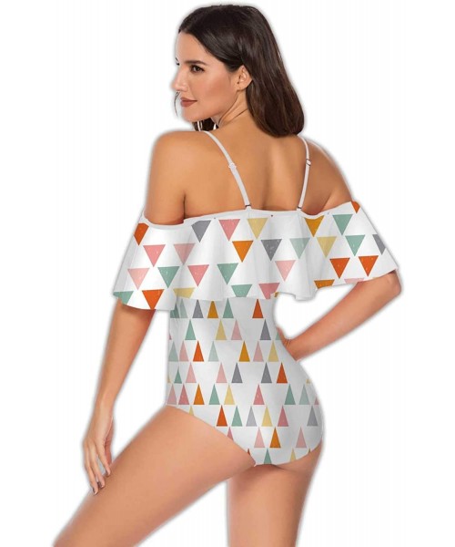 One-Pieces Sacral Chakra-Womens Flounce Off-Shoulder One-Piece Swimsuits Bathing Suit S - Multi 20 - CR199DUI8Q3