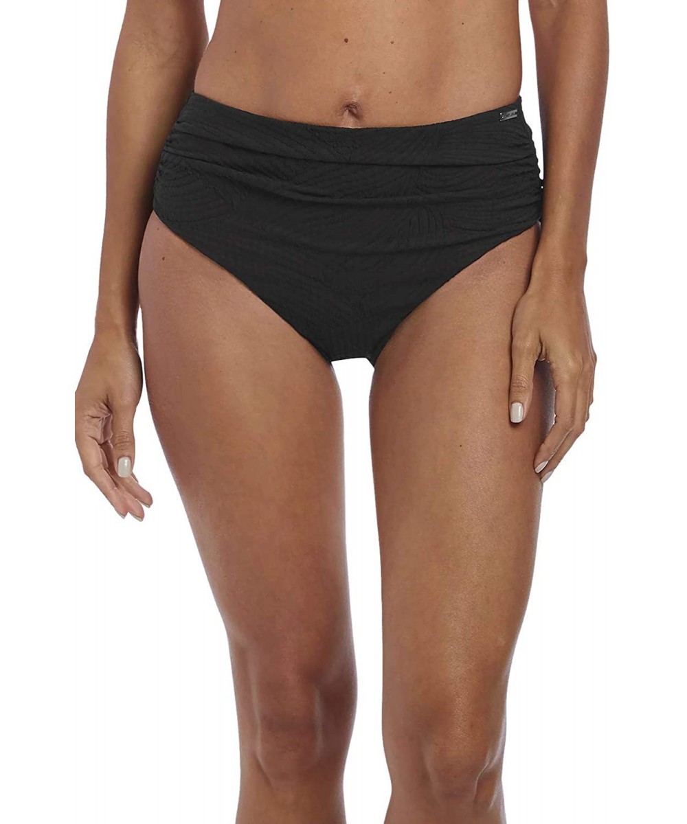 Tankinis Ottawa Deep Gather Bikini Bottom - Black - CT18LKICDL5