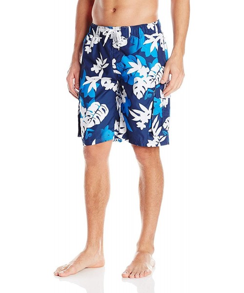 Trunks Men's Echelon Swim Trunks (Regular & Extended Sizes) - Voyage Navy - CN126WMR13F