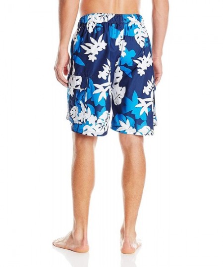 Trunks Men's Echelon Swim Trunks (Regular & Extended Sizes) - Voyage Navy - CN126WMR13F