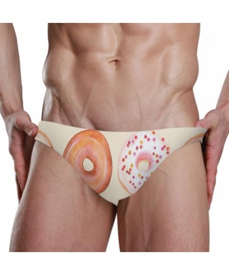 Briefs Colorful Cute Donuts Men's Sexy Swim Briefs Bikini Athletic Swimwear Swimming Swimsuit Trunk for Men Teens - Colorful ...