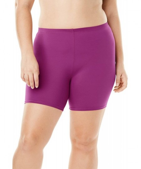 Bottoms Women's Plus Size Swim Boy Short - Fuchsia (2545) - CC196XDRDZ6