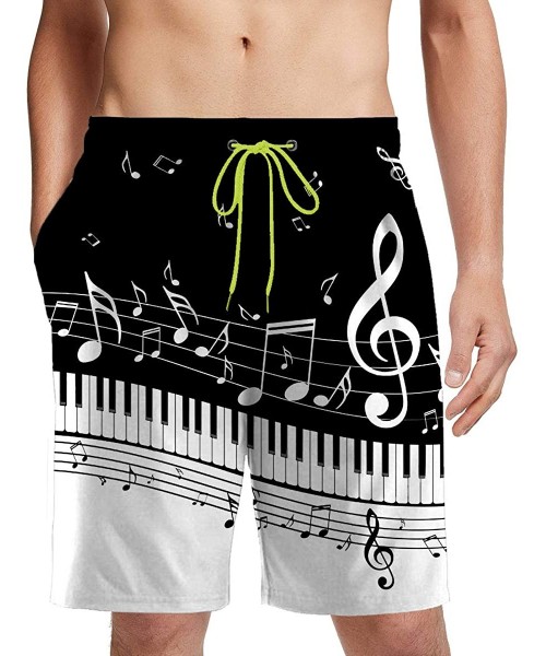 Board Shorts Men's Swim Trunks Hawaiian Beach Shorts Quick Dry Sport Surfing Board Pants - American Stripe Star Palm Tree - A...