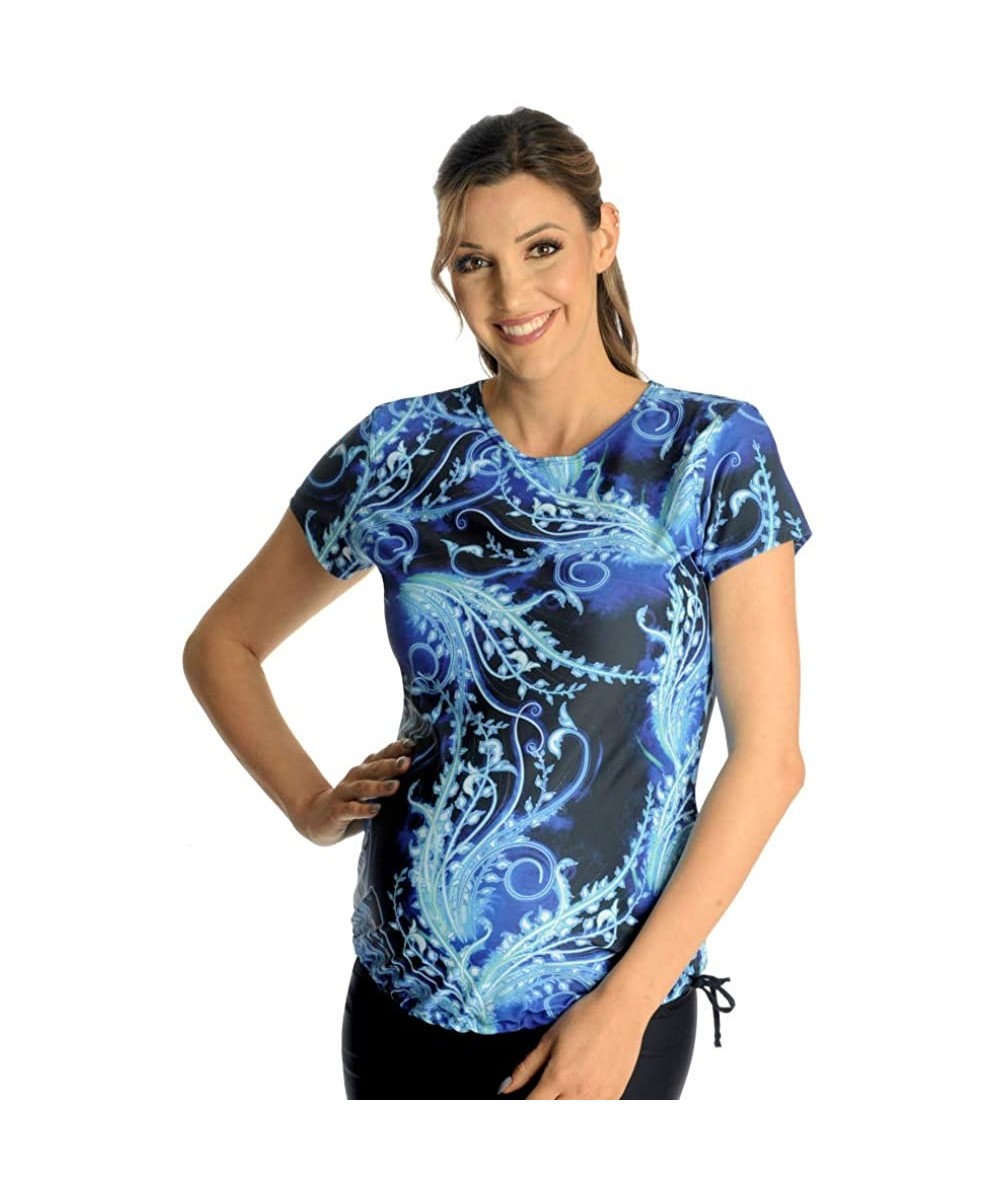 Bottoms Women's Maternity Rash Guard Swim Shirt - Midnight Glow - CY18OXQEAAA