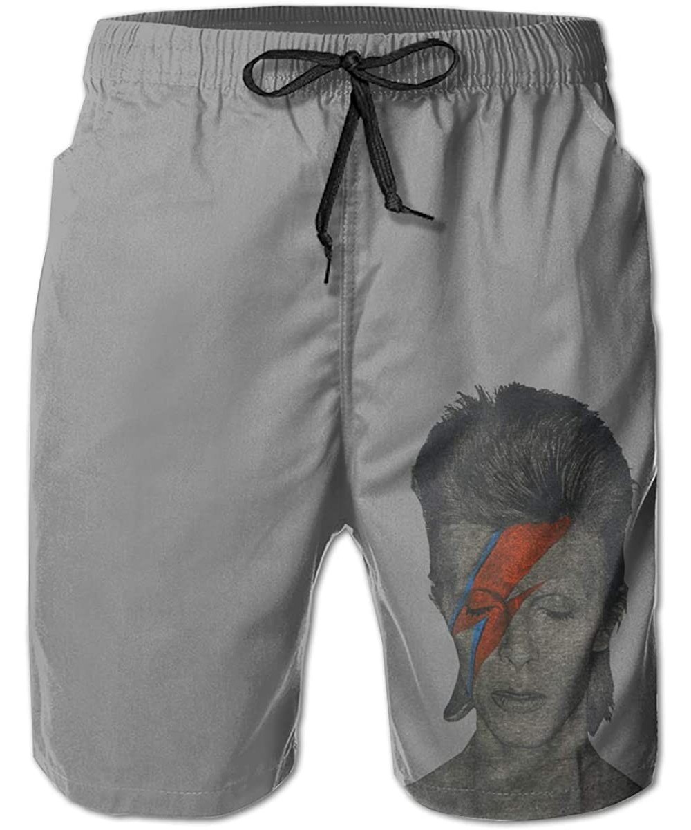 Trunks Men's David Bowie Quick Dry Classic Logo Series Swim Trunk. - CC19E4T4XWX