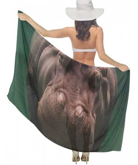 Cover-Ups Women Fashion Shawl Wrap Summer Vacation Beach Towels Swimsuit Cover Up - Diving Hippo - CC190HKDC9C