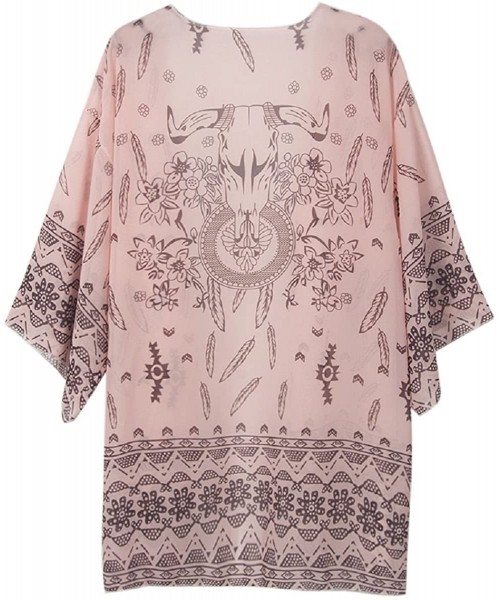 Cover-Ups Women's Loose Fit Cover Ups - Bare Pink - CB1291U2HPH