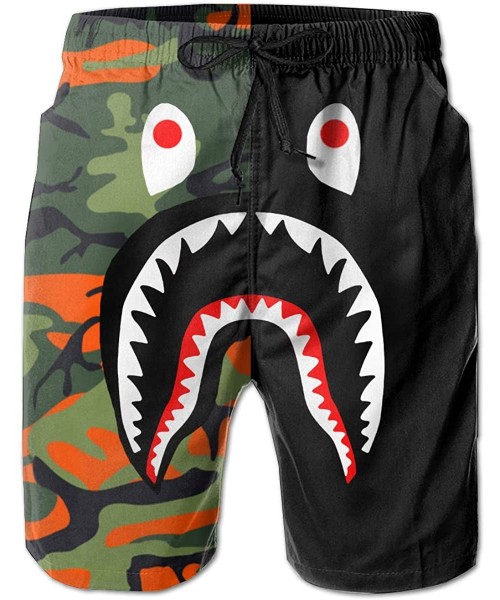 Board Shorts Bape Blood Shark Mens Swimtrunks Casual Board Shorts with Pockets - Bape 26 - CB196LYZ578