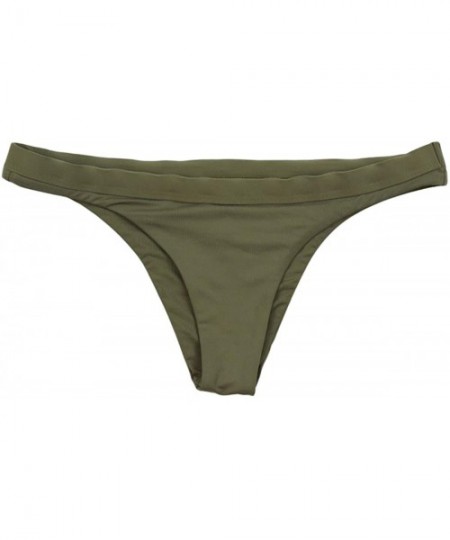 Bottoms Women's Seamless Wraparound Halter Banded Cheeky Bottom - Taupe - CW18CYD35CS