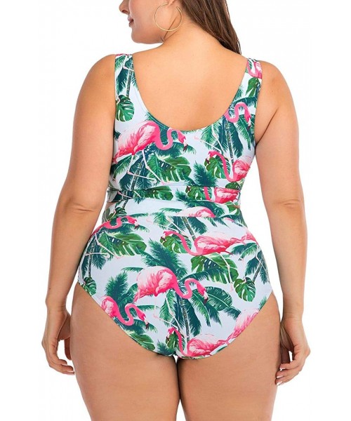 Sets Swimsuits for Women Plus Size Two Piece Halter Swimwear High Waisted Sexy Floral Print Bikini Set Bathing Suit Summer - ...