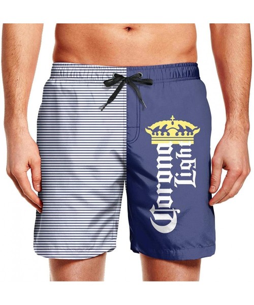 Board Shorts Men Swimming Trunks Corona-Extra-Beer-What-Summer-Wants- Fashion Beach Shorts Swim - White-225 - C119C8AUAZ3