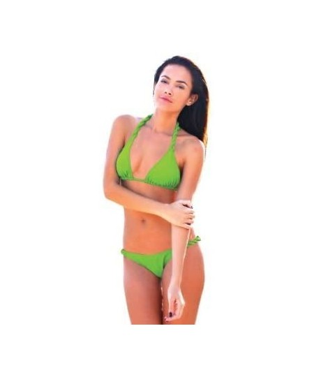 Sets Rope Triangle/Rope Low Rise Bikini Set - Neon Lime - CY11J95RK1V