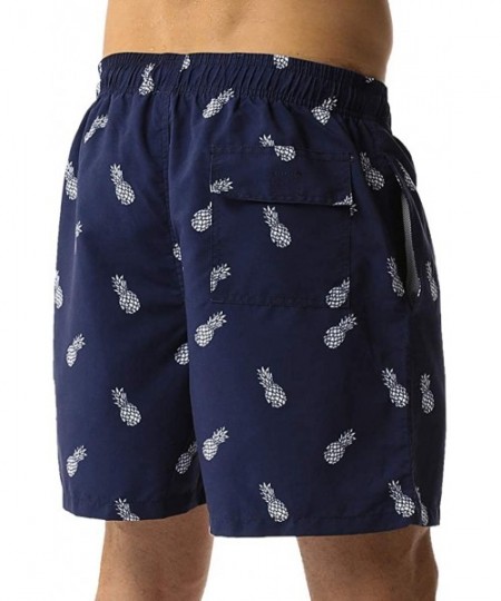 Trunks Men's Swim Trunks Quick Dry Shorts with Pockets - Pineapple - CX18XHMG26Q