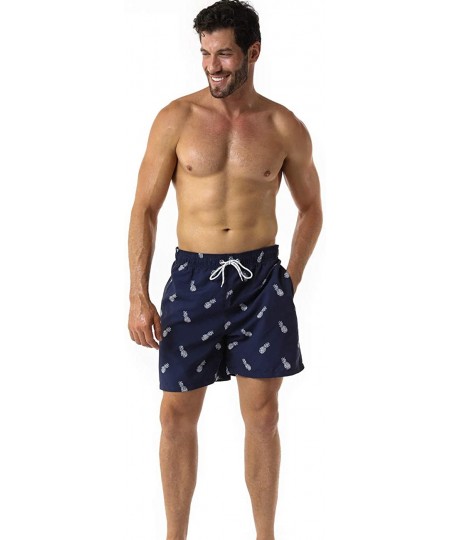 Trunks Men's Swim Trunks Quick Dry Shorts with Pockets - Pineapple - CX18XHMG26Q