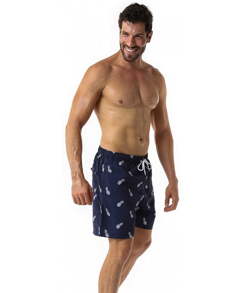 Trunks Men's Swim Trunks Quick Dry Shorts with Pockets - Pineapple - CX18XHMG26Q