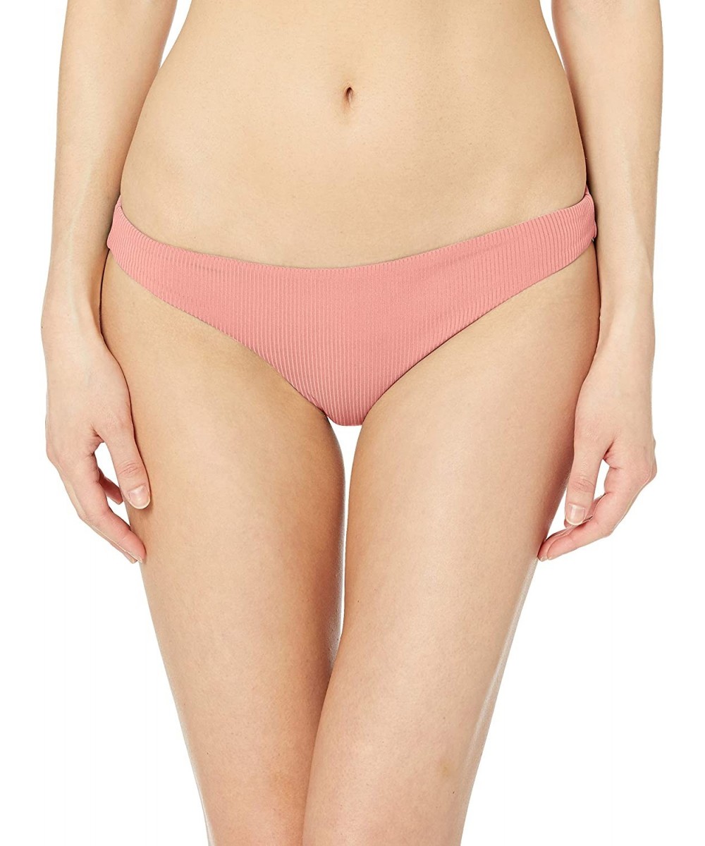 Bottoms Women's Premium Surf Cheeky Coverage Bikini Bottom - Dusty Rose - CG18IE2O64E