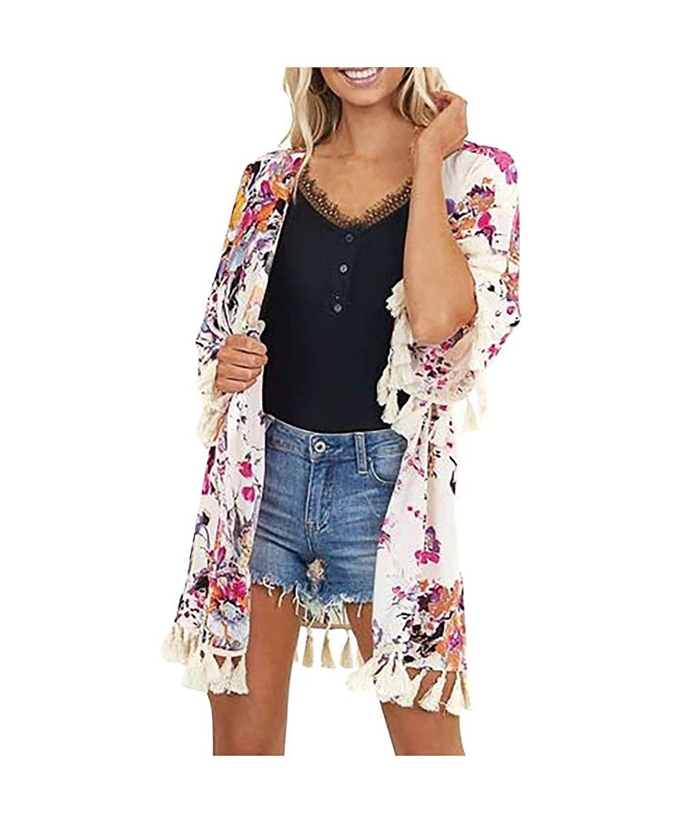 Cover-Ups Women Fashion Casual Print O-Neck Loose Long Sleeve T-Shirt Top Blouse Pullover Loose Daily Woman Blouse Dress Blou...