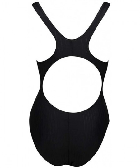 One-Pieces Women Swimming Suit One Piece Sexy Bikini Solid Swimwear Bathing Suit - Black - CV18NAZCUE5