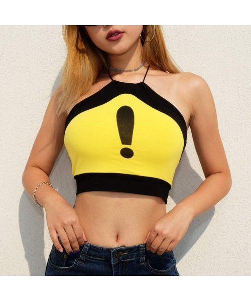 Tankinis Tube Tops for Women with Straps Sexy Halter Sleepwear Patchwork Underwear Backless Wrap Bra - Yellow - C918O5KE8CO