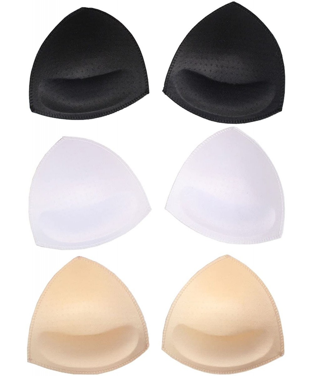 Sets 3 Pairs Removable Bra Pads Inserts Removal Smart Cups for Bikini Swimsuit Sport - CL18DQ3LSOC