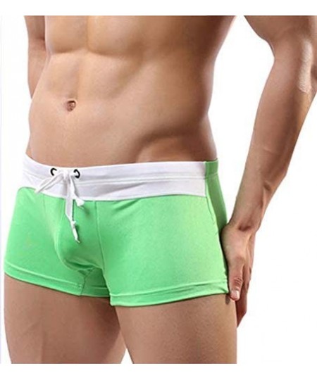 Briefs Mens Swim Brief Trunks Square Leg Boxer Swimwear Shorts Quick Dry Swim Briefs Nylon Swimming Trunks Surf Board for Men...