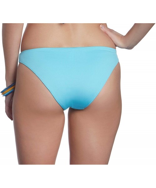 Bottoms Solid Brazilian Bikini Swim Bottom - Aqua - CH195D258LE