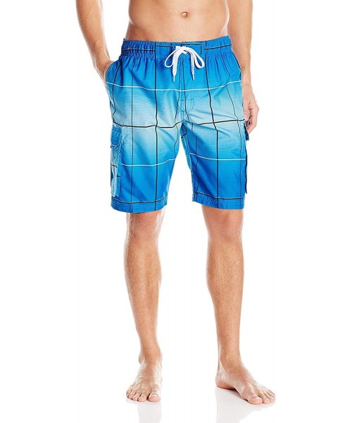 Trunks Men's Legacy Swim Trunks (Regular & Extended Sizes) - Vector Royal Blue - C8126YTVZN3