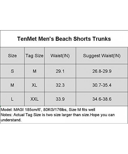 Board Shorts Men's Beach Shorts Swim Trunk Mesh Lining Quick Dry Side Pockets Casual Surf Yoga Water Jogging Training Lightwe...