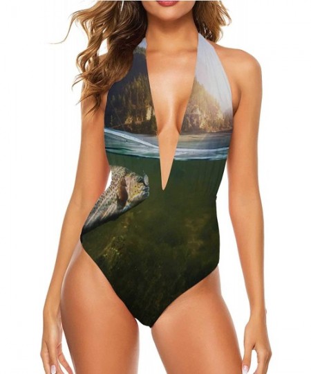 Bottoms Wooden Ocean Dock in Summer Vacation Res Swimsuit Bathing Suit High Waisted XL - Color 35 - C9190OMLMUO