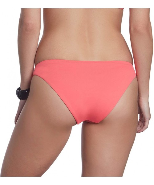 Tankinis Solid Brazilian Bikini Swim Bottom - Coral - CA195CWC50D