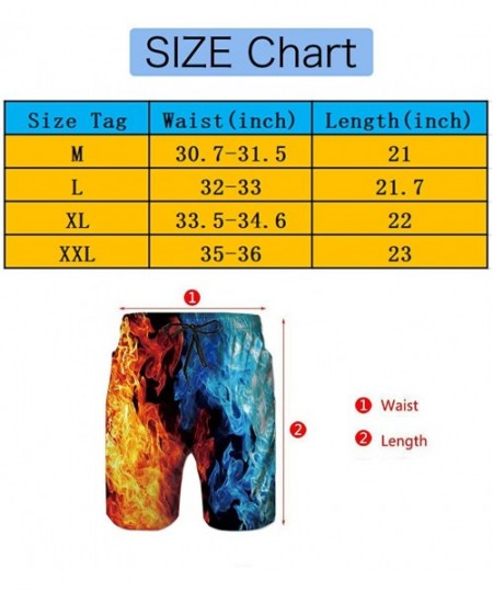 Board Shorts Breathable Men's Big &Tall Swim Trunks Board Shorts for Beach Outdoor Sport - Multi Colored Peacock Feather - CZ...