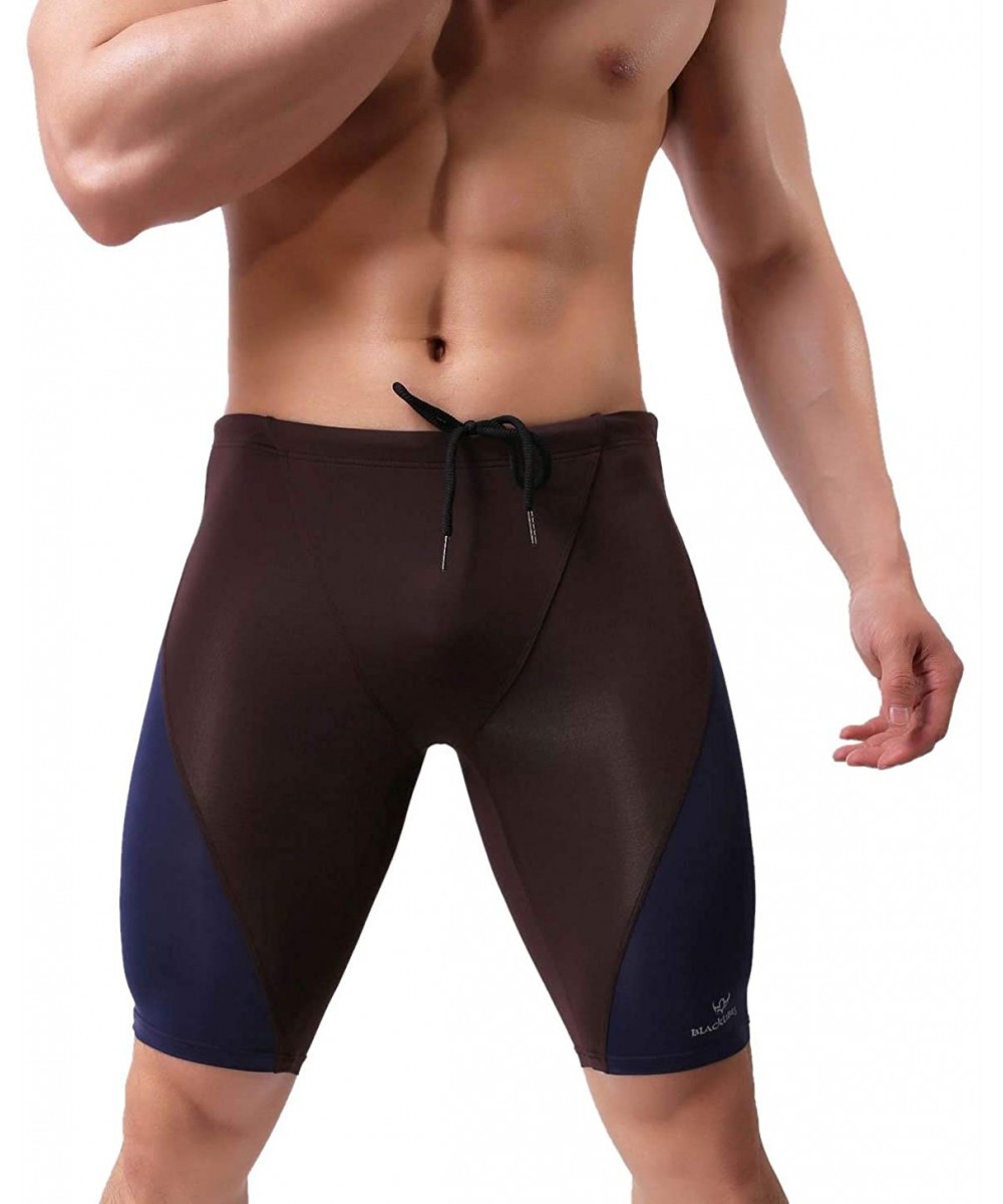 Trunks Fashion Soft Smooth Swimming Trunks Men's Sports Shorts Beach Pants B0005 - 703- Brown - CA18I83TTUR