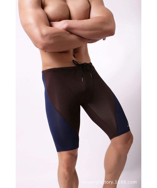 Trunks Fashion Soft Smooth Swimming Trunks Men's Sports Shorts Beach Pants B0005 - 703- Brown - CA18I83TTUR