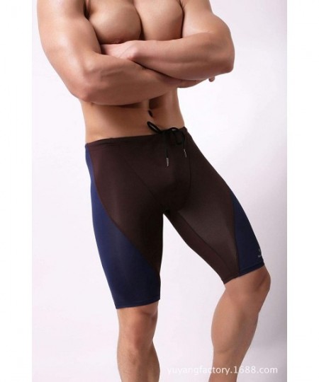 Trunks Fashion Soft Smooth Swimming Trunks Men's Sports Shorts Beach Pants B0005 - 703- Brown - CA18I83TTUR