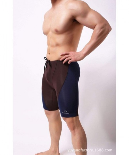 Trunks Fashion Soft Smooth Swimming Trunks Men's Sports Shorts Beach Pants B0005 - 703- Brown - CA18I83TTUR