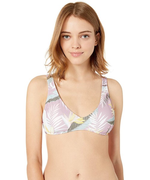 Tops Women's Leaf Vneck Bikini Top - Faded Mauve - C618KWUMSRD