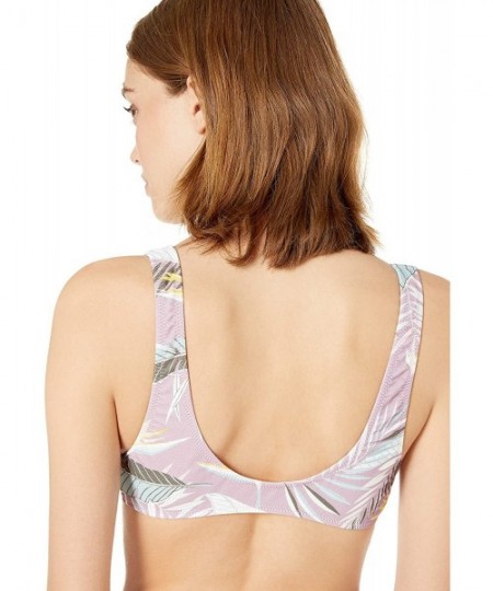 Tops Women's Leaf Vneck Bikini Top - Faded Mauve - C618KWUMSRD