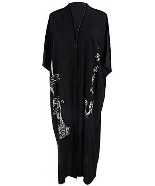 Cover-Ups Women's Sexy Bikini Swimsuit Bathing Suit Cover Ups Swimwear Beach Dress Long Kimono Jacket Cardigan Robe Black 9 -...