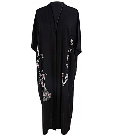 Cover-Ups Women's Sexy Bikini Swimsuit Bathing Suit Cover Ups Swimwear Beach Dress Long Kimono Jacket Cardigan Robe Black 9 -...